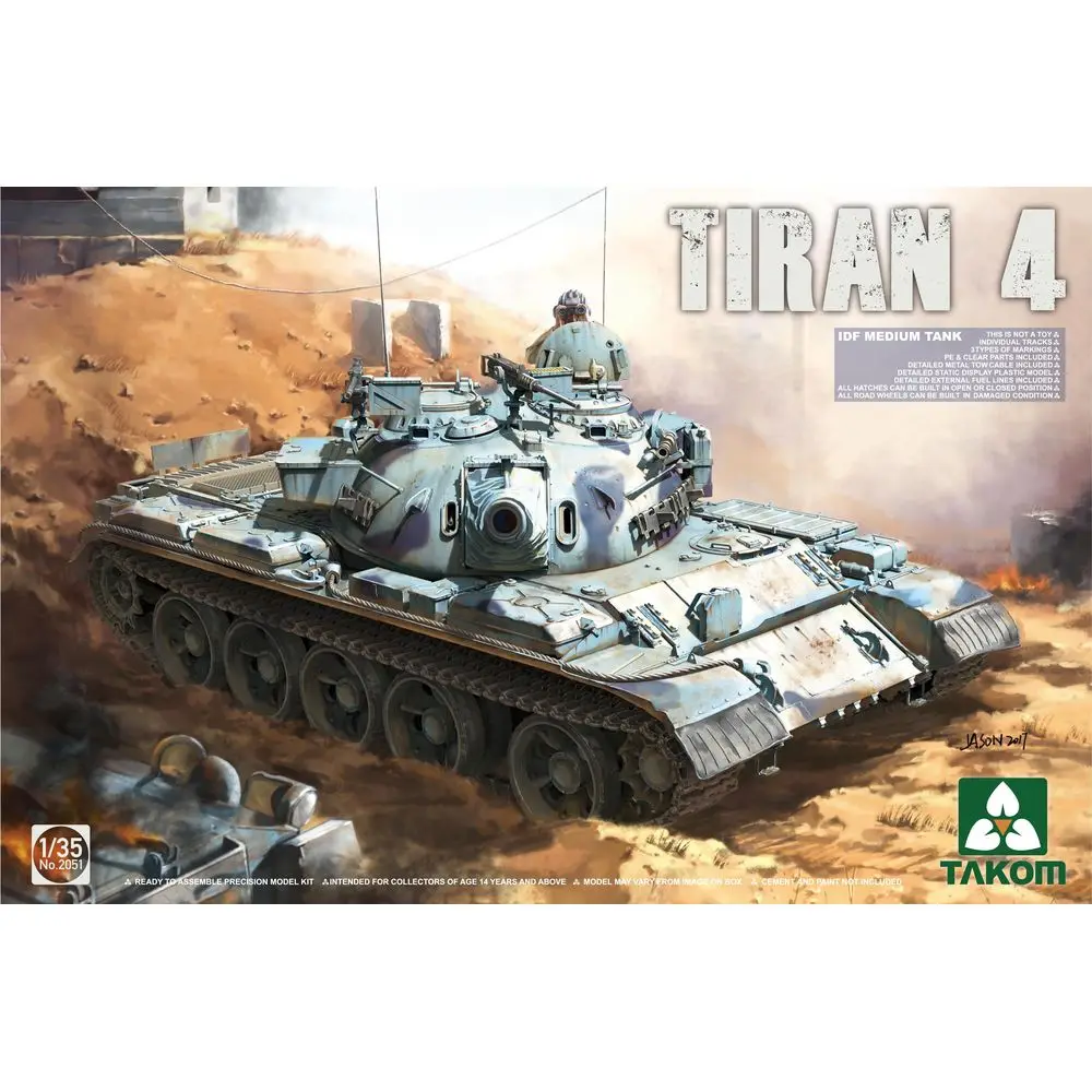 TAKOM 2051 1/35 IDF Medium Tank Tiran-4 - Scale Model Kit