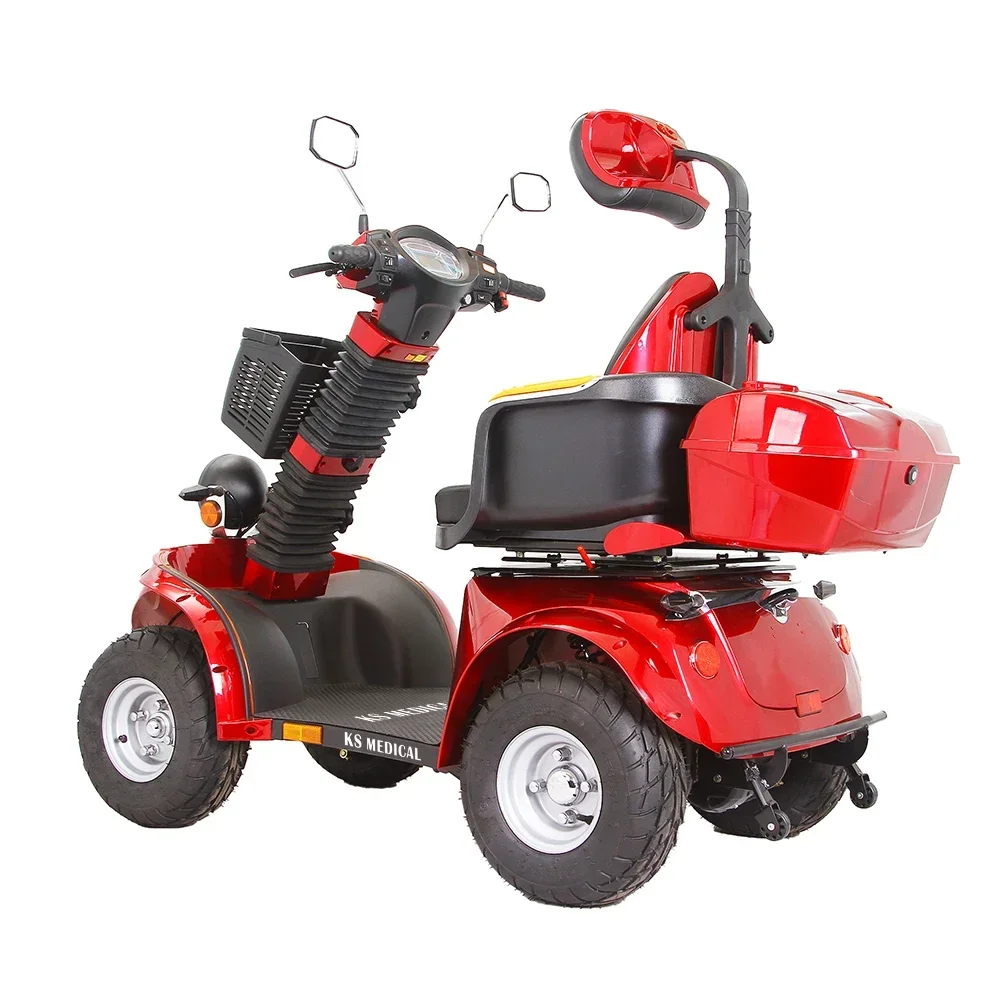 KSM-910B Attractive Design Double Seat Heavy Duty Foldable Mobility Scooter Vigorous Portable Elderly 4 Wheel Electric Scooters