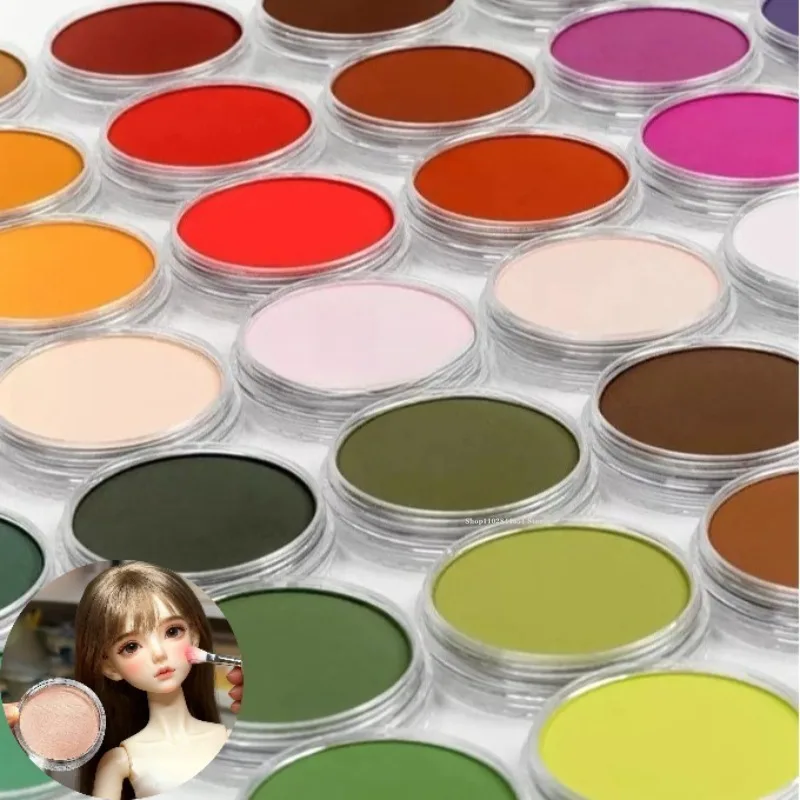 Polvo de Color Sólido Americano Perlado/Metalizado, Pigmento Suave para Maquillaje de Rostro de Muñecas, Mezclable, para Artistas