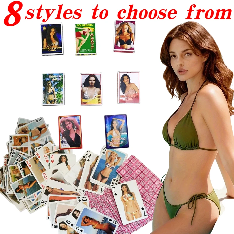 

Bikini Swimsuit Beauty High-Definition Pattern Classic Playing Cards - 54 Cards Suitable for Adult Entertainment and Party Fun, Essential Party Games for Party Card Games, Tabletop Games, and Holiday Fun, Durable and Portable Playing Cards