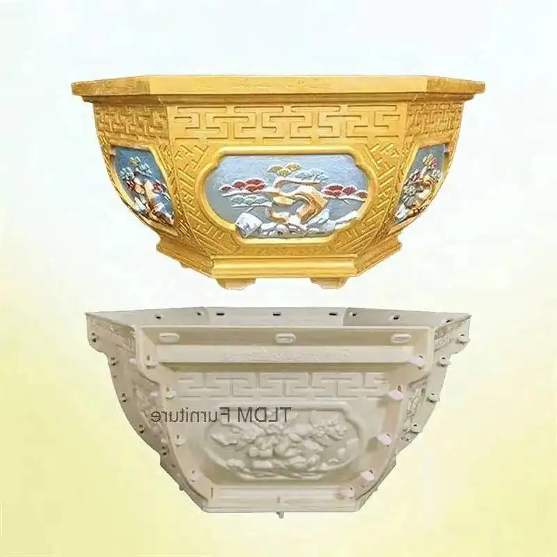 Mold Hexagonal European Model Creative Cement Concrete Flower Thickened Plastic Pot Homemade Mold Large Bonsai Abrasive Tool