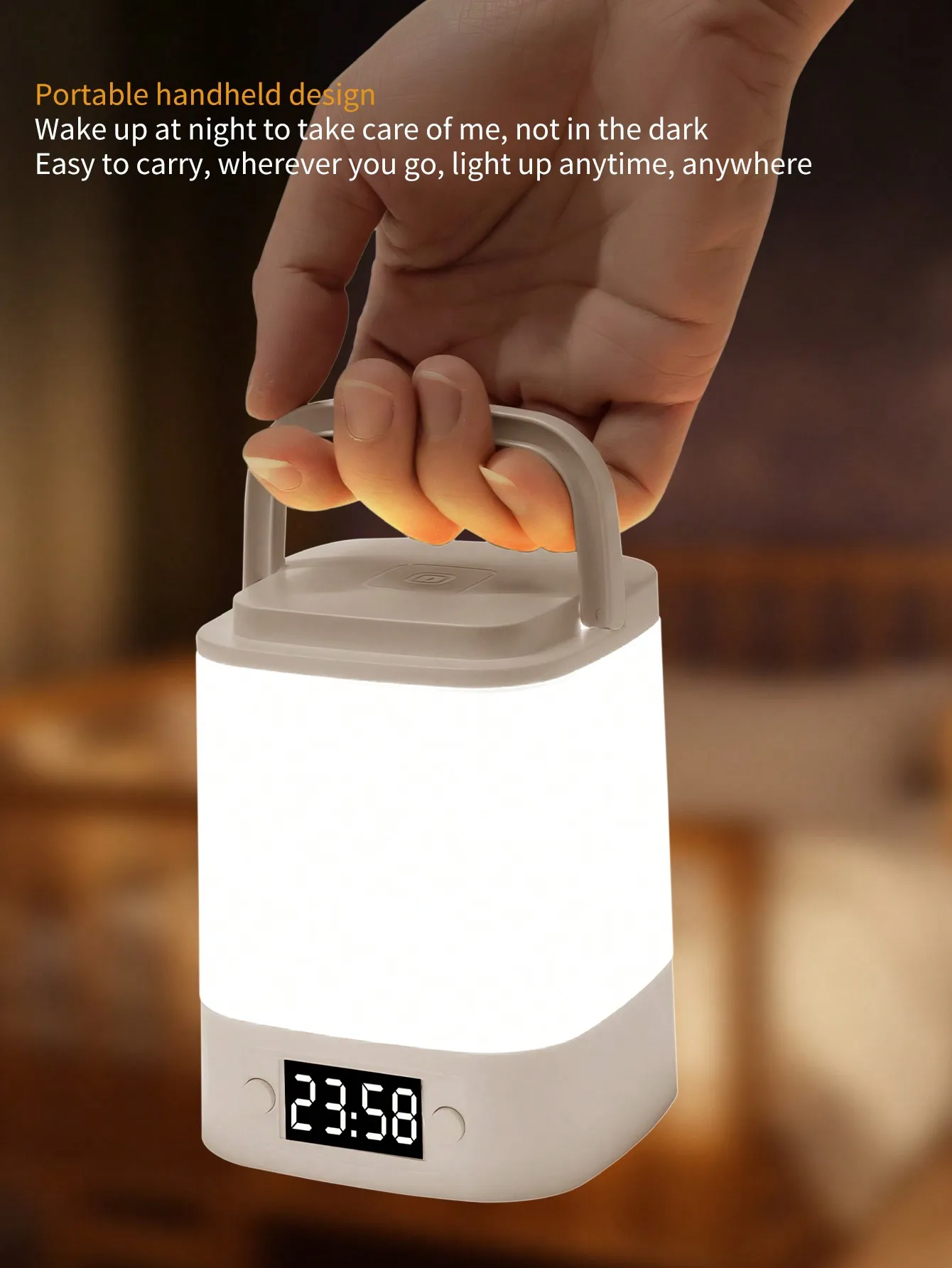 20oz LED Touch Tap Light: Rechargeable, Remote-controlled, 3 Color Temperatures, Eye-care for Nursery, Dorm, Camping