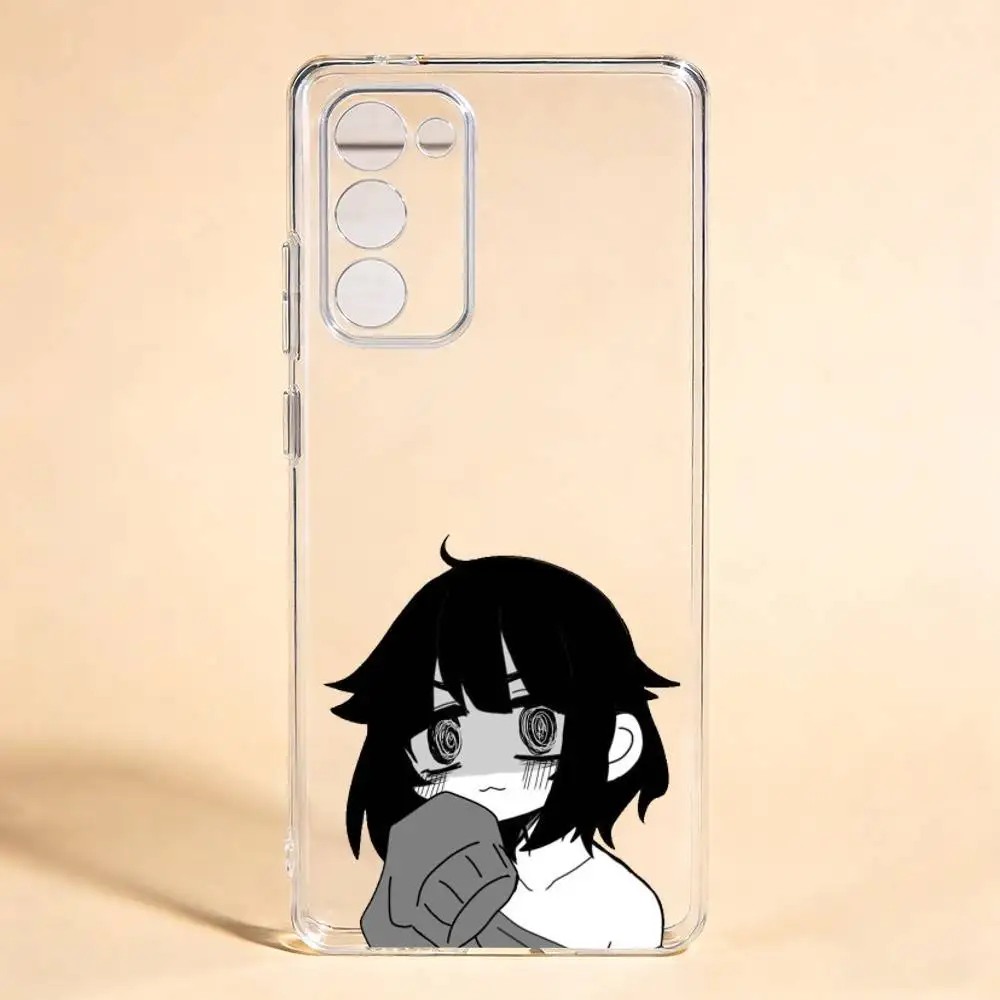 Dark Emo Girl  Phone Case For Samsung Galaxy S24 S25 S23 S22 S21 Transparent Cover Case