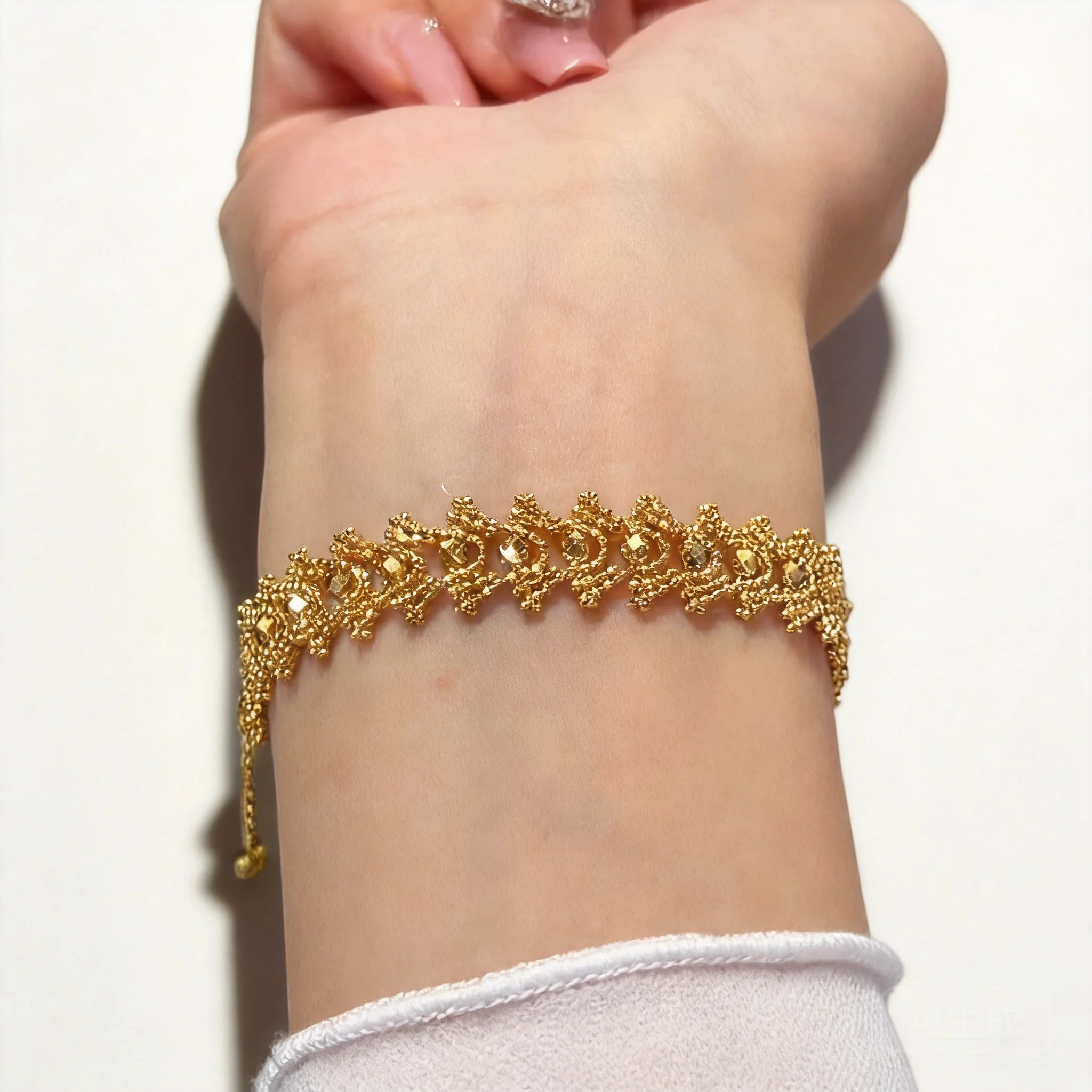 Snop Classic Chinese Style Auspicious Golden Adjustable Braided Lace Bracelet For Women Exquisite Luxury Good Fortune Blessing