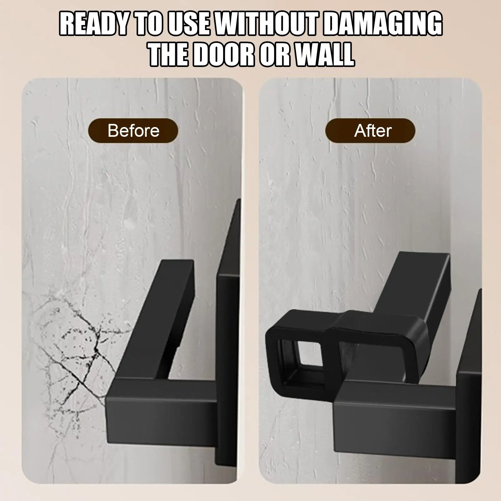 Fermaporta in silicone da parete, protezione morbida in silicone, tappo per pomello per porta, senza foratura, tappo per paraurti, protezione per mobili