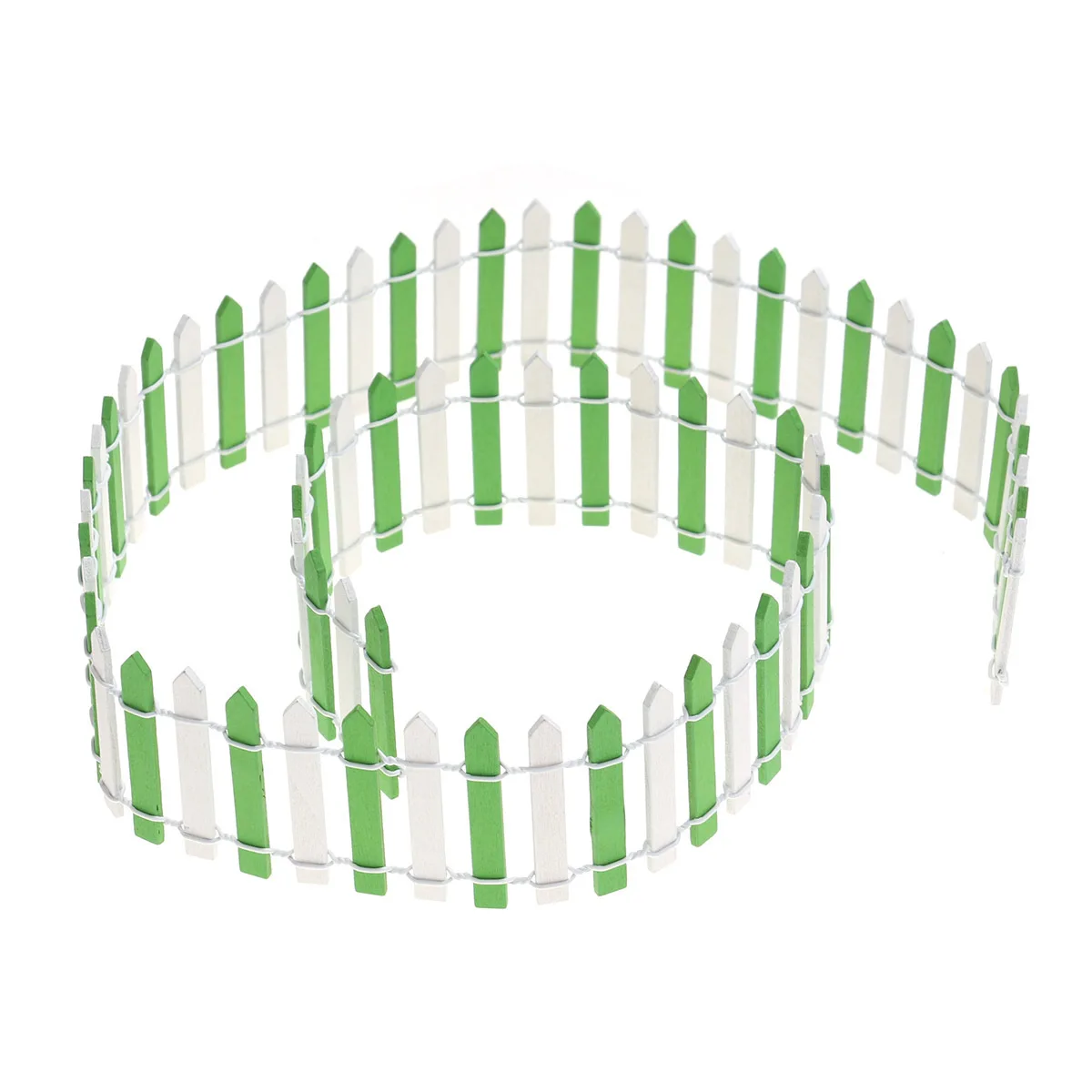 

Mini Log Fence Wood Diy Garden Border For Fairy Garden Christmas Tree Micro Landscape Bonsai Ornament Light Green White