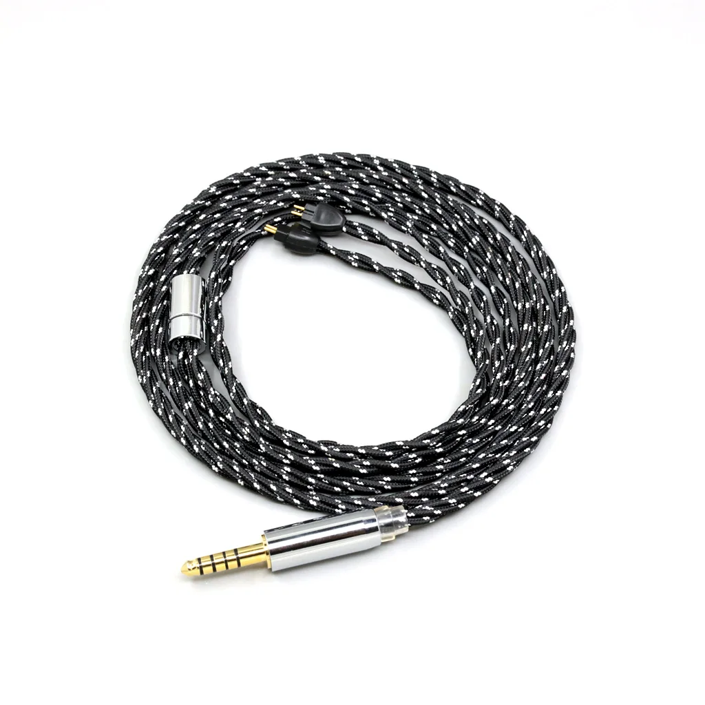 Auriculares DIY de nailon con giro de 4 núcleos, Cable OFC mixto OCC para HiFiMan RE2000, diafragma de topología, controlador dinámico 8752