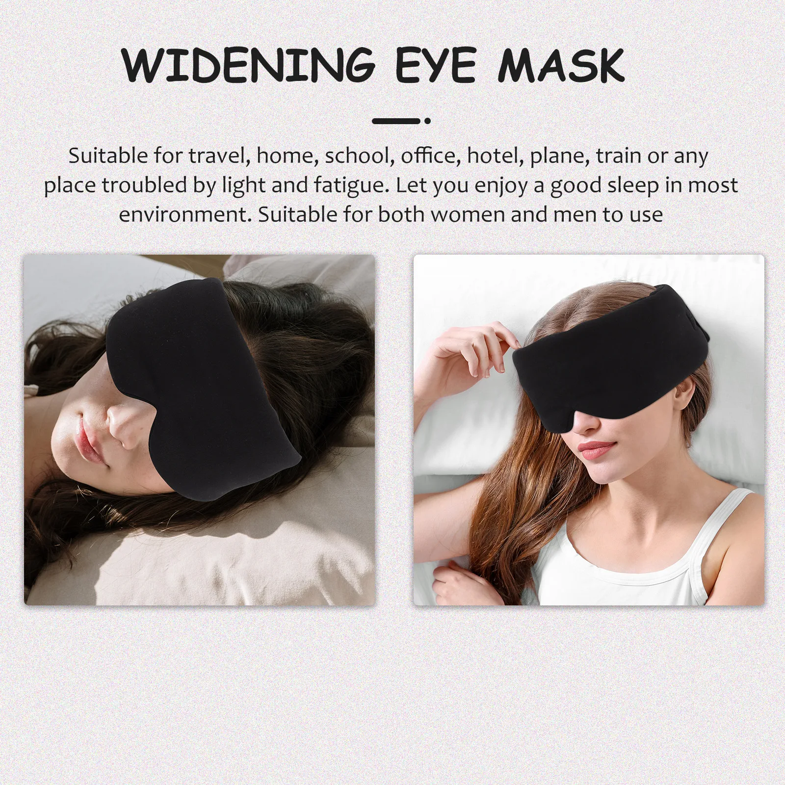 Full Coverage Sleep Mask Blackout Eye Cover for Men Women Comfortable Breathable Fabric Perfect for Hotels Flights Schools Night