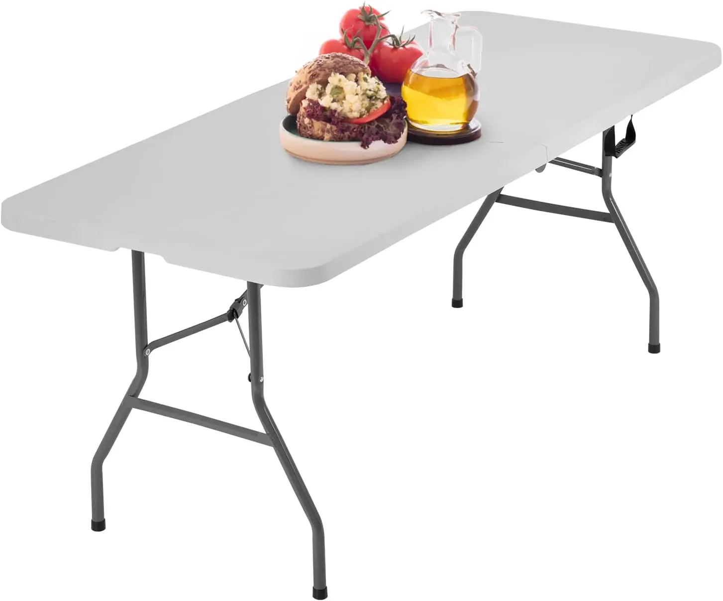 6FT Portable Folding Picnic Table for Camping, Parties & Outdoor Events - White