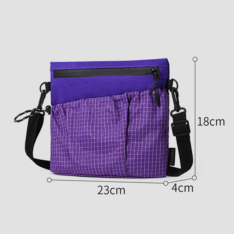 Leichte Umhängetasche mit verstellbarem Riemen, kleine Schultertasche, unisex, für Reisen, Wandern, tägliche Pendelfahrten, Outdoor-Aktivitäten – Detail 1