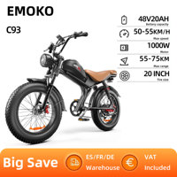 Emoko C93 Electric Bicycle 2000W Dual Motor 48V23AH Battery Mountain Aldult Electric Bike 20*4.0 Inch Fat Tire Motorcycle E-bike
