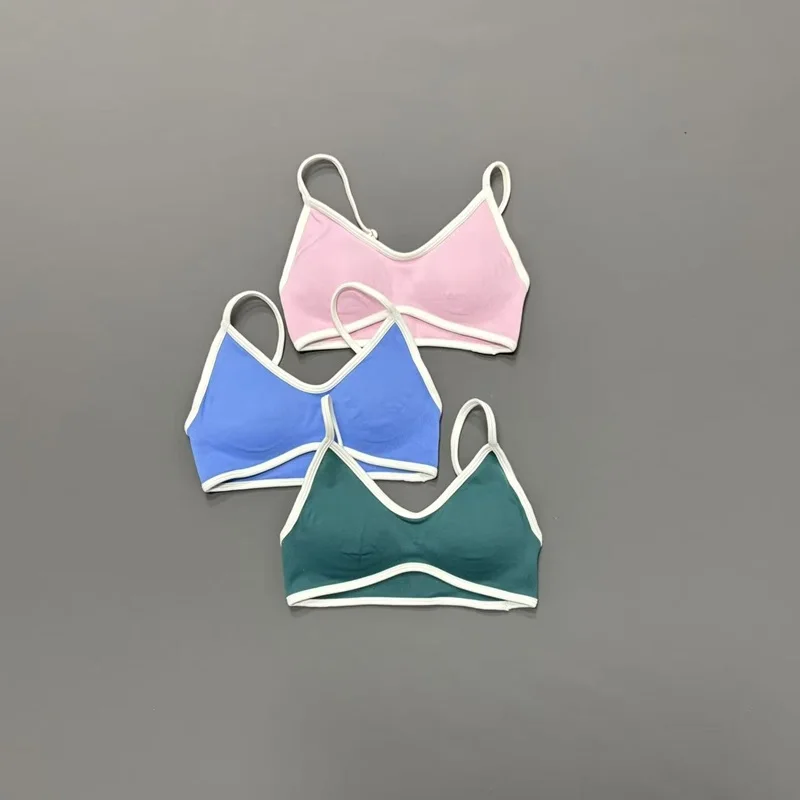 Women Sports Bra Removable Pads Gym Quick Dry Top High Stretch Yoga Bra Thin Strap Workout Top Pilates Running Crop Fitness Bra