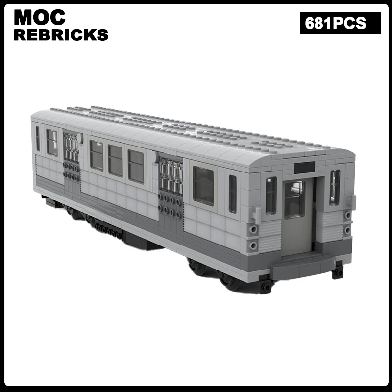 City Series Subway Passenger Transport Carriage MOC Building Blocks Assembly Mini Model Bricks Kid's Desktop Display Toys Gifts