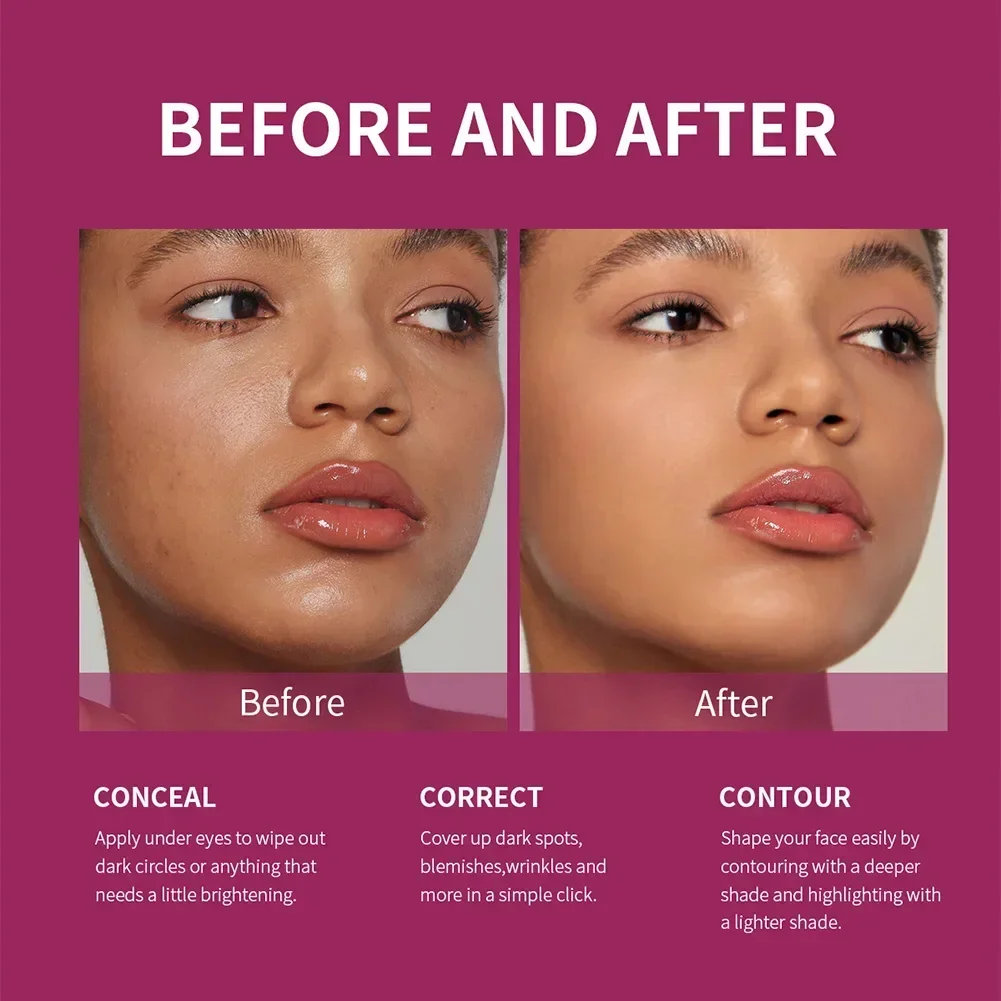 Gesichts Concealer Schwamm Kopf matt flüssige Foundation Make-up Öl Kontrolle langlebige BB Creme wasserdicht aufhellen Kosmetik