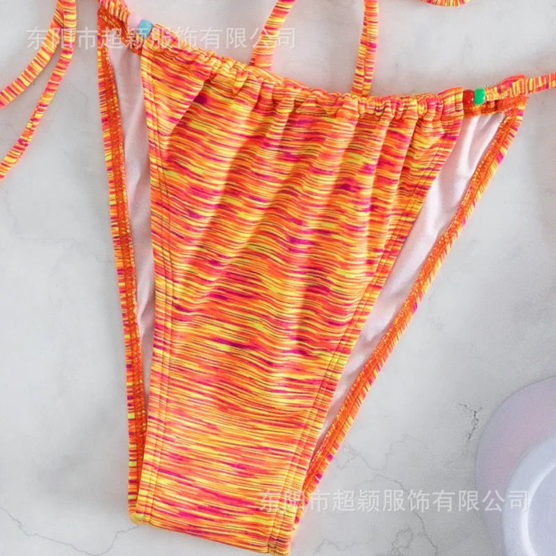 New Hot-Selling Cross-Strap Three-Piece Sexy Bikini Floral Two-Piece Swimsuit for Women