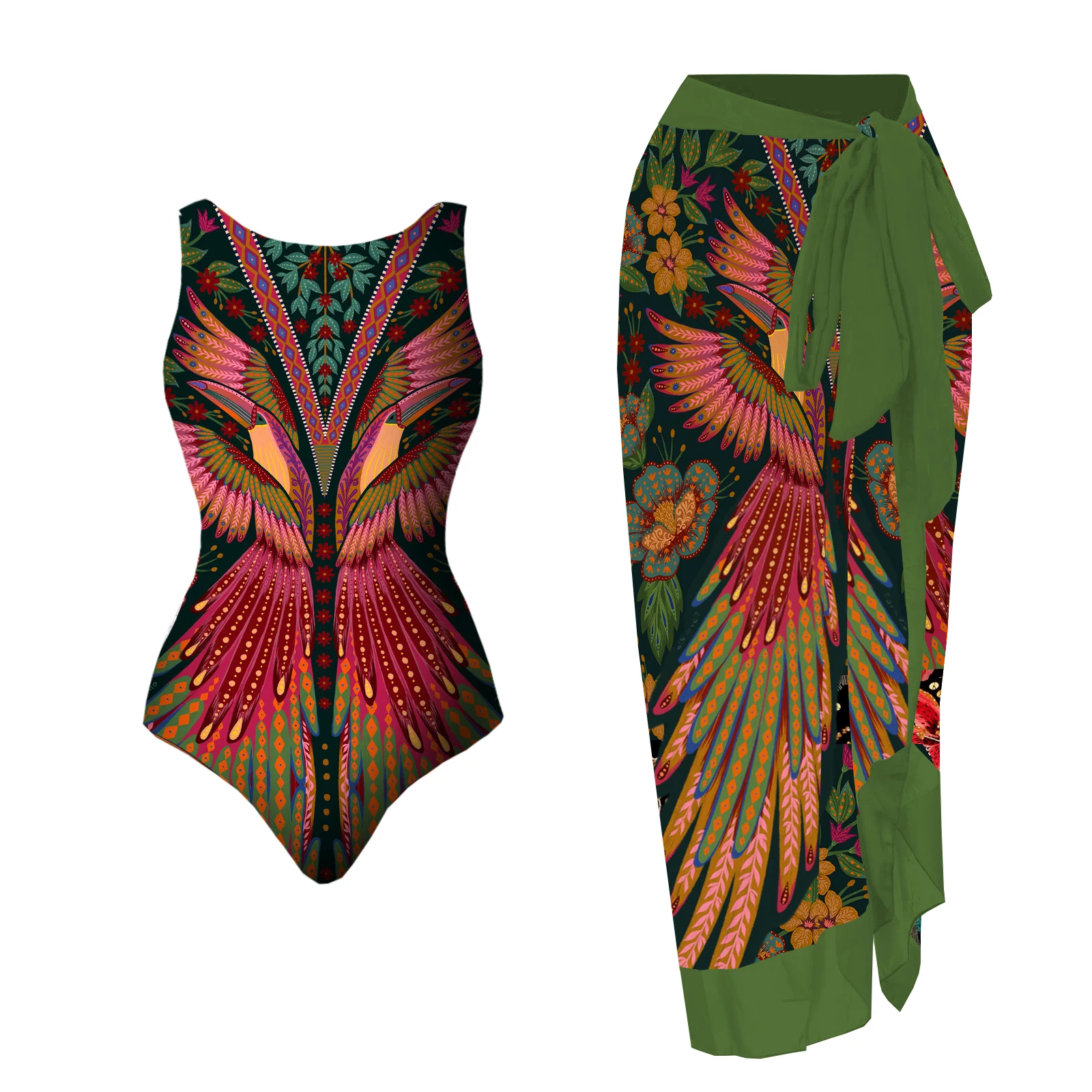 2025 nuevo conjunto de Bikini de 2 piezas para mujer, Bikinis con volantes y estampado Floral de realce, traje de baño Bandage con tiras, Bikini brasileño, traje de baño