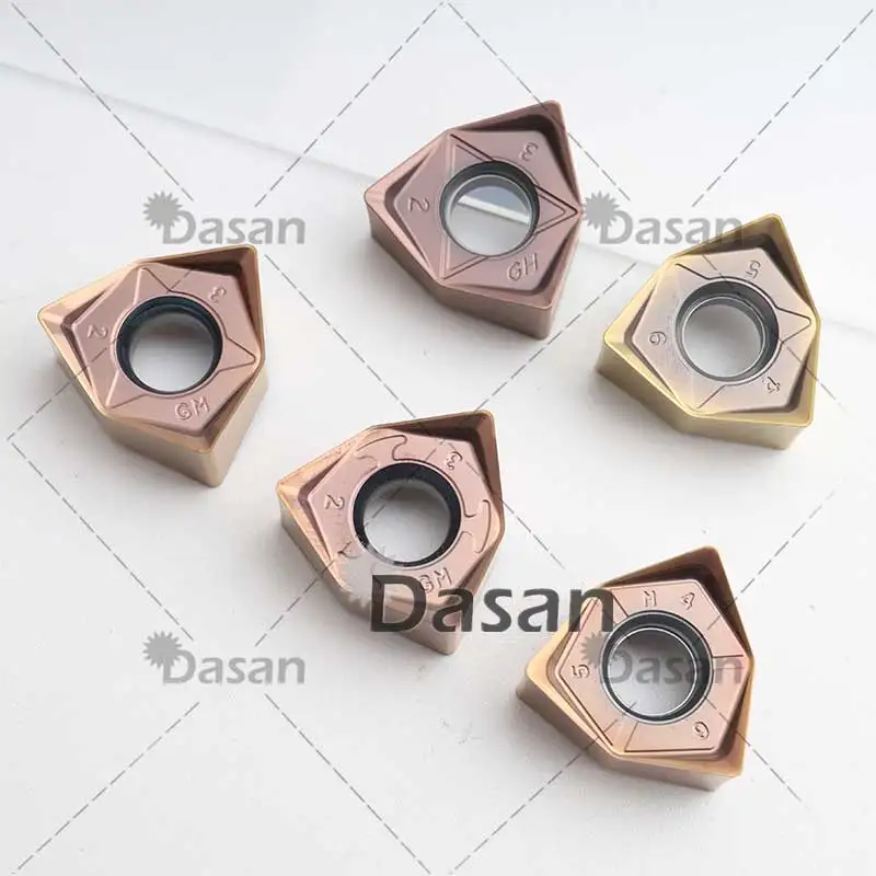 10pcs  WNMU080608EN GM LF6018 WNMU080608 Face Milling Inserts GH WNMU Mill Carbide Inserts