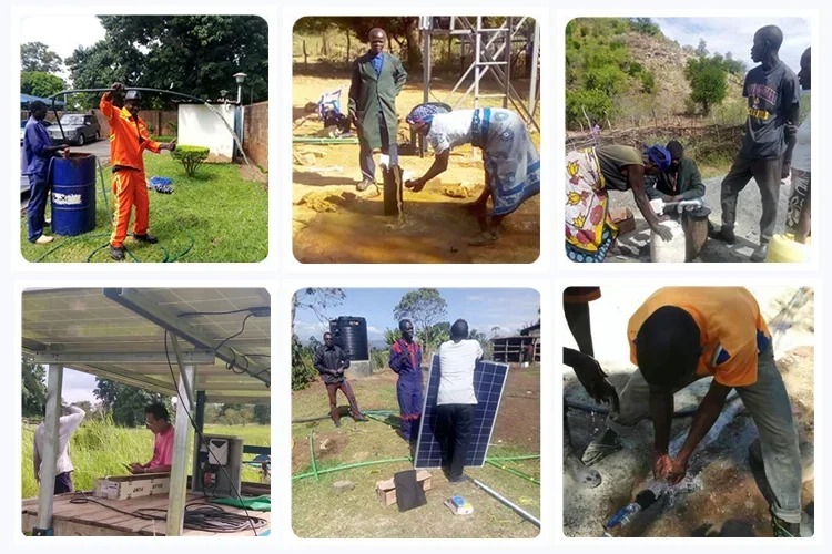 Solar-Landwirtschafts-Wasserpumpensystem mit Gleichstrom-Bohrloch für die Bewässerung