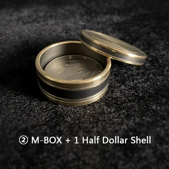 M-BOX by Jimmy Fan Half Dollar Size Coin Magic Tricks Coin Appear Vanish Close Up Magia Magicians Prop Gimmick Prop Copy Coin