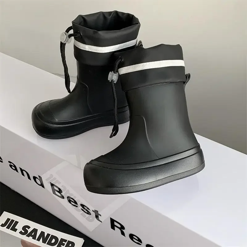 Botas de chuva japonesas para mulheres, moda feminina, capa de sapato, leve, impermeável, sapatos de borracha, antiderrapante, trabalho de cozinha, novo