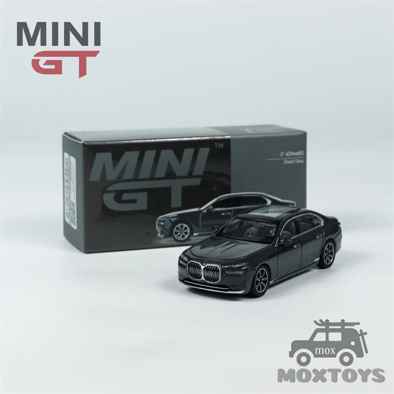 MINI GT 1:64 i7 xDrive60 Dravit Grey LHD Diecast Model Car