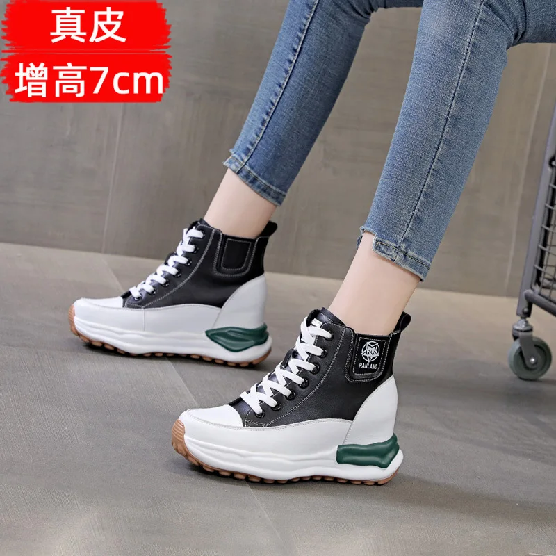 

Женские туфли 2026: весенне-осенние, на танкетке, универсальные, на высоком каблуке, с толстой подошвой, повседневные, короткие ботинки