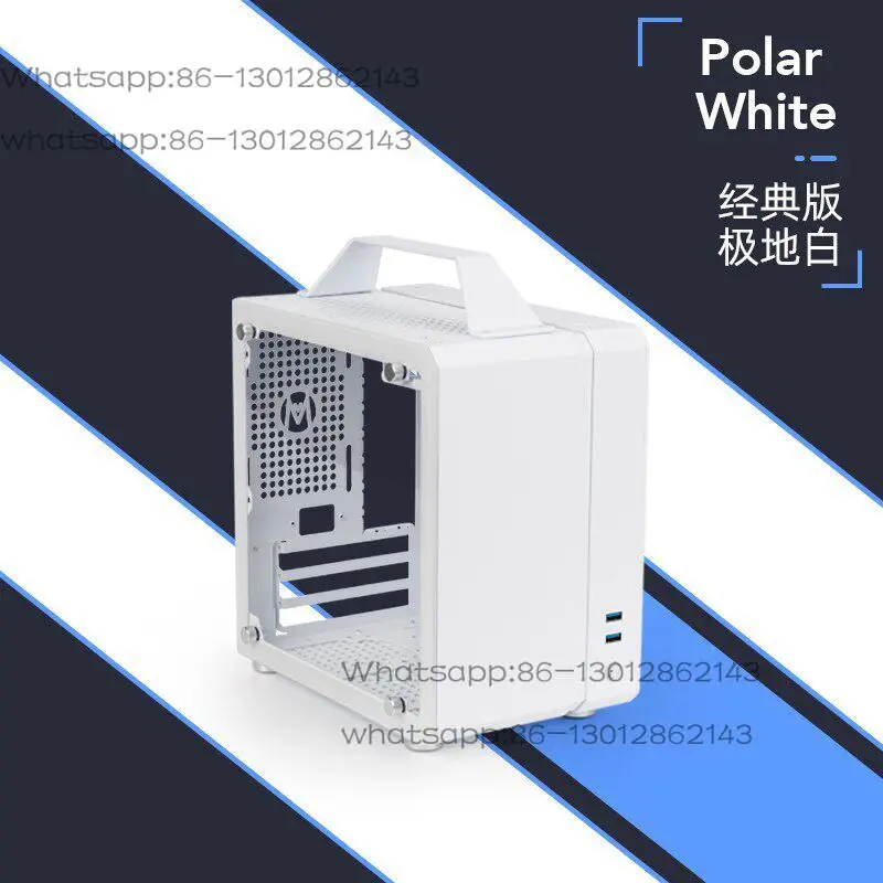 C24 ITX Side Transparent SFXL Power Supply Portable Desktop Mini Aluminum Chassis