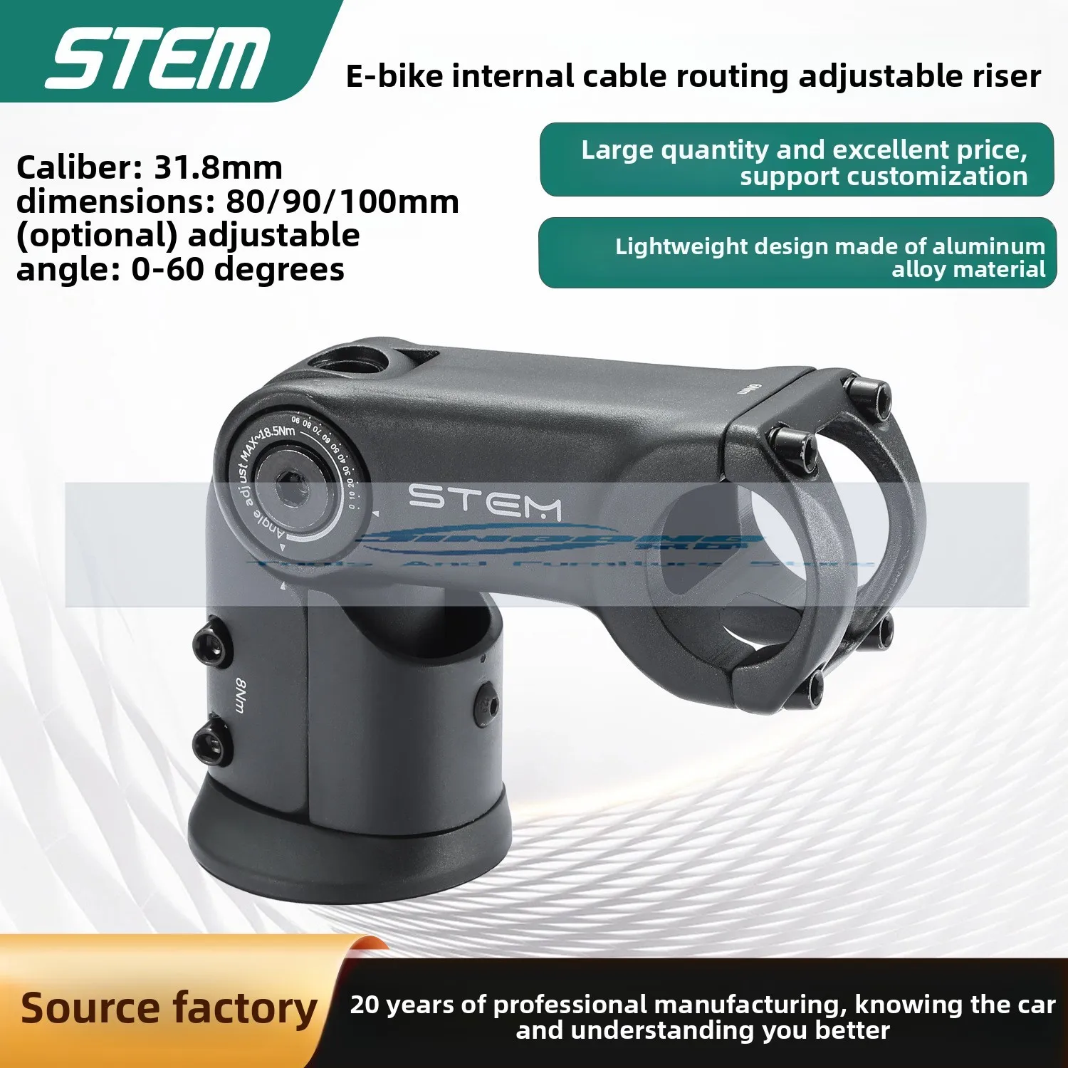 

STEM Mountain Bike Handlebar Stand E-bike Adjustable Riser 31.8 Height Raiser Handlebar Lift Accessories Adjustment