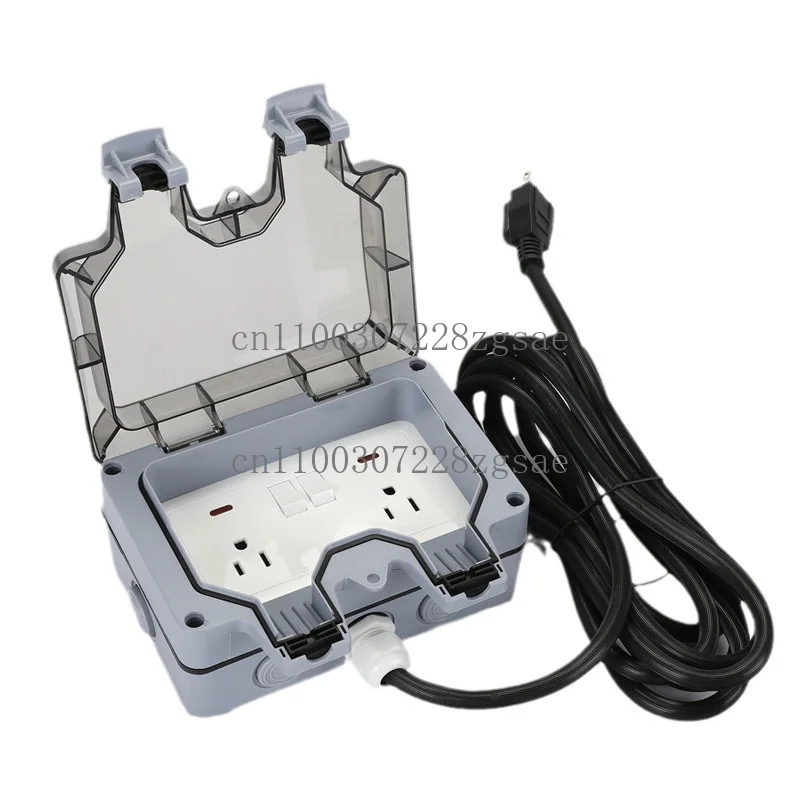 

Waterproof plug IP66 US standard with cable socket 110v US 15A outdoor rainproof power strip
