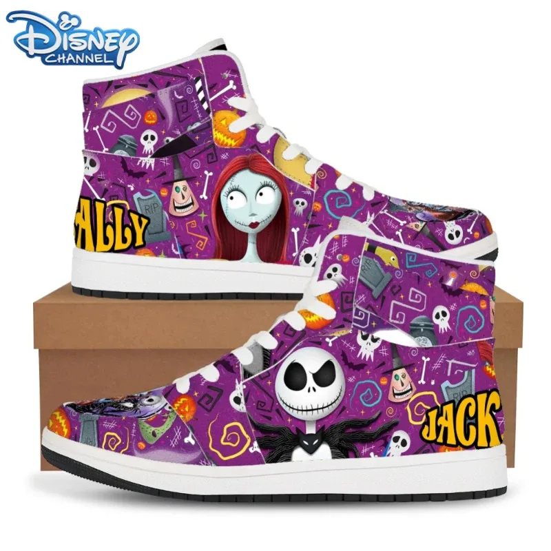 

Nightmare Before Christmas Jack Skellington Anime Shoes Men Cosplay Sneakers Cartoon High Top Vulcanized Running Shoes Kids Gift