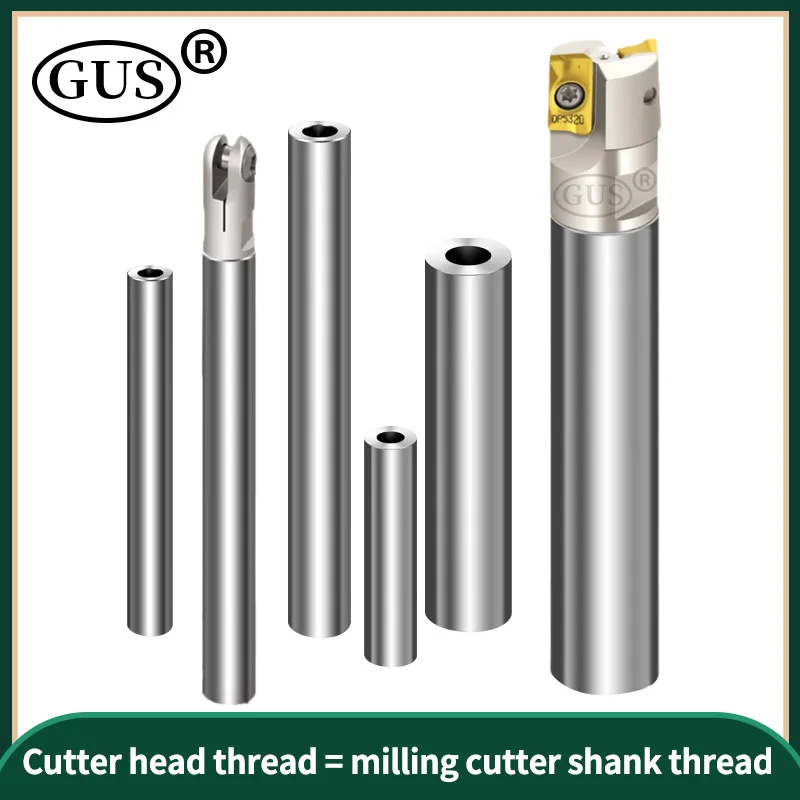 

GUS tungsten steel anti vibration milling cutter rod C8 C10 C12 C16 C20 C25 C32 threaded locking teeth M4 M5 M6 M8 M10 M12 M16