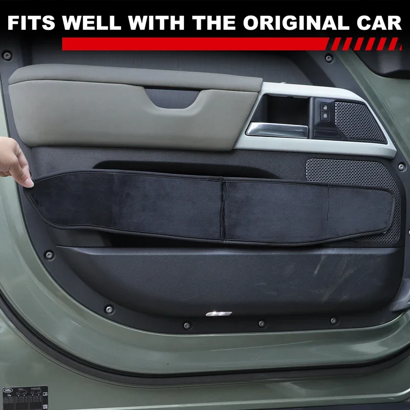 

for 2020-2025 Land Rover Defender 110 Accessories Car Door Anti-Kick Pad Leather Side Door Panel Protective Stickers