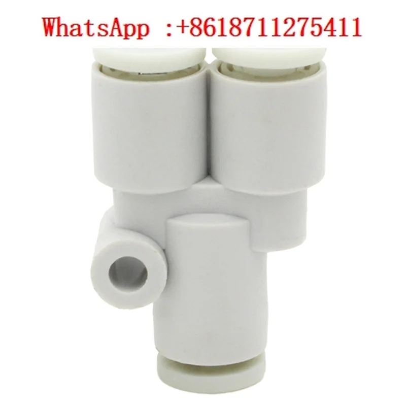 10pcs Pneumatic SMC type mini 3/4mm hose Y-shaped variable diameter tee KJU-03-04-06-00 tracheal quick connector