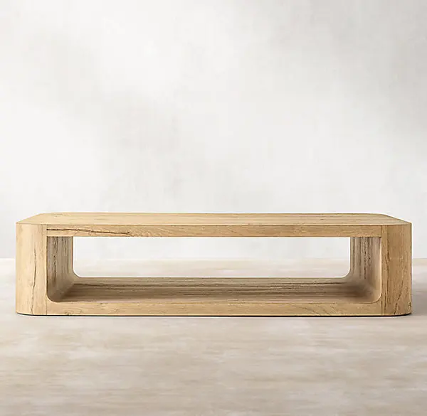 

Modern design dining table Living room furniture Simple hand forged white oak coffee table