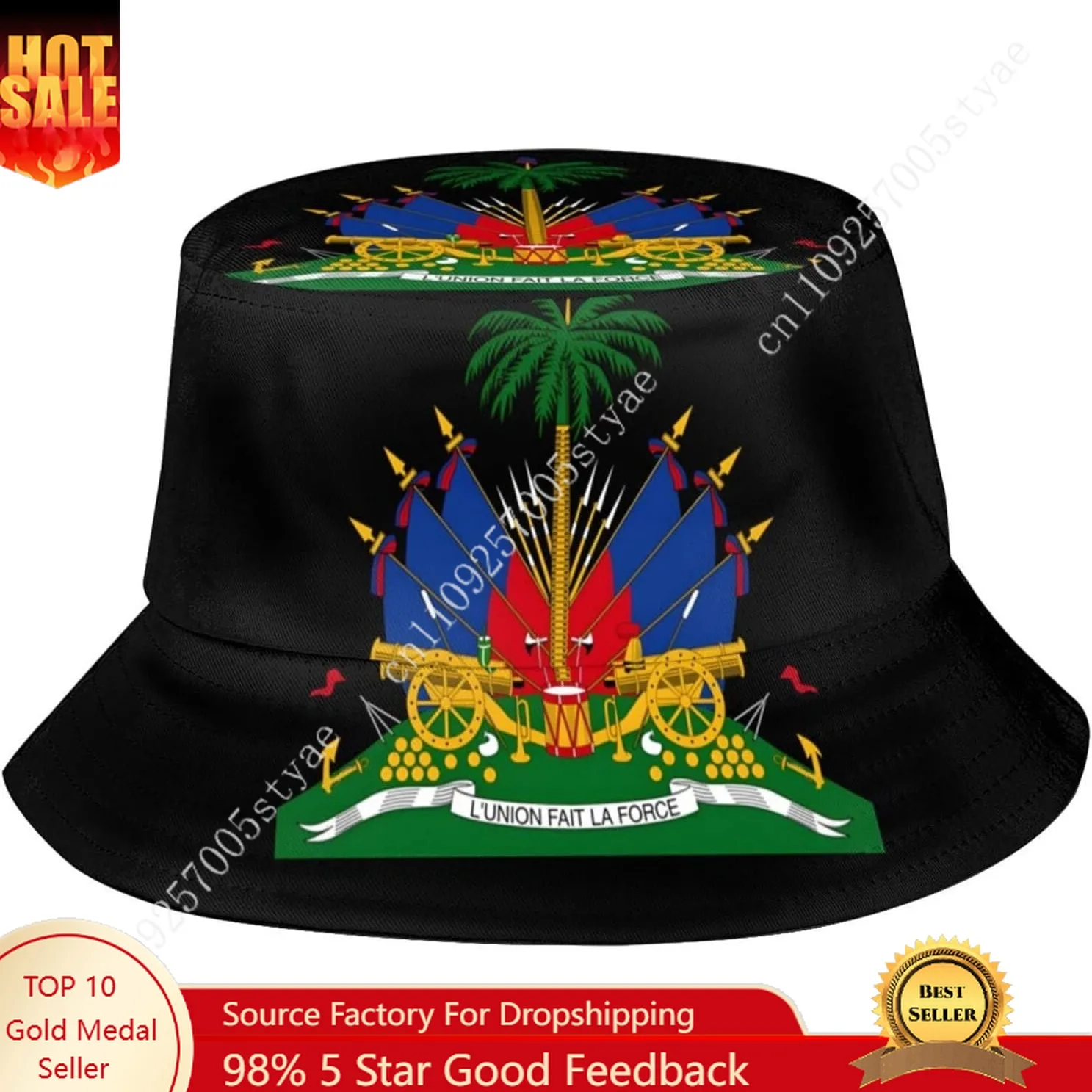 

Haiti Haitian Flag Bucket Hat Men Women High Quality Outdoor Cap Fashion Fisherman Caps Cool Fishing Hats Summer Beach Sun Hats