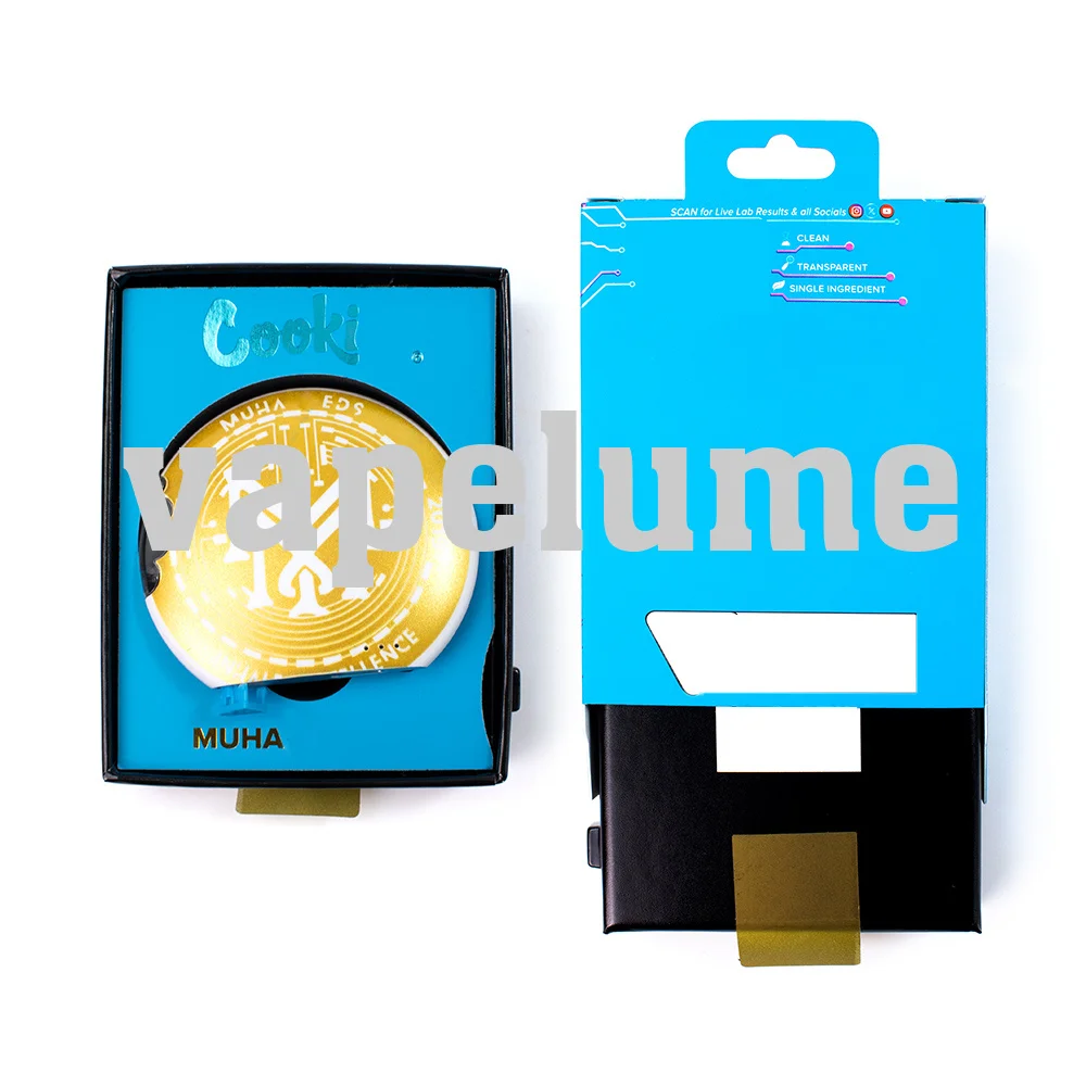 2ml Empty Vape Disposable Pen MUHA Cookies Rechargable Round Electric Pod Packaging Kit