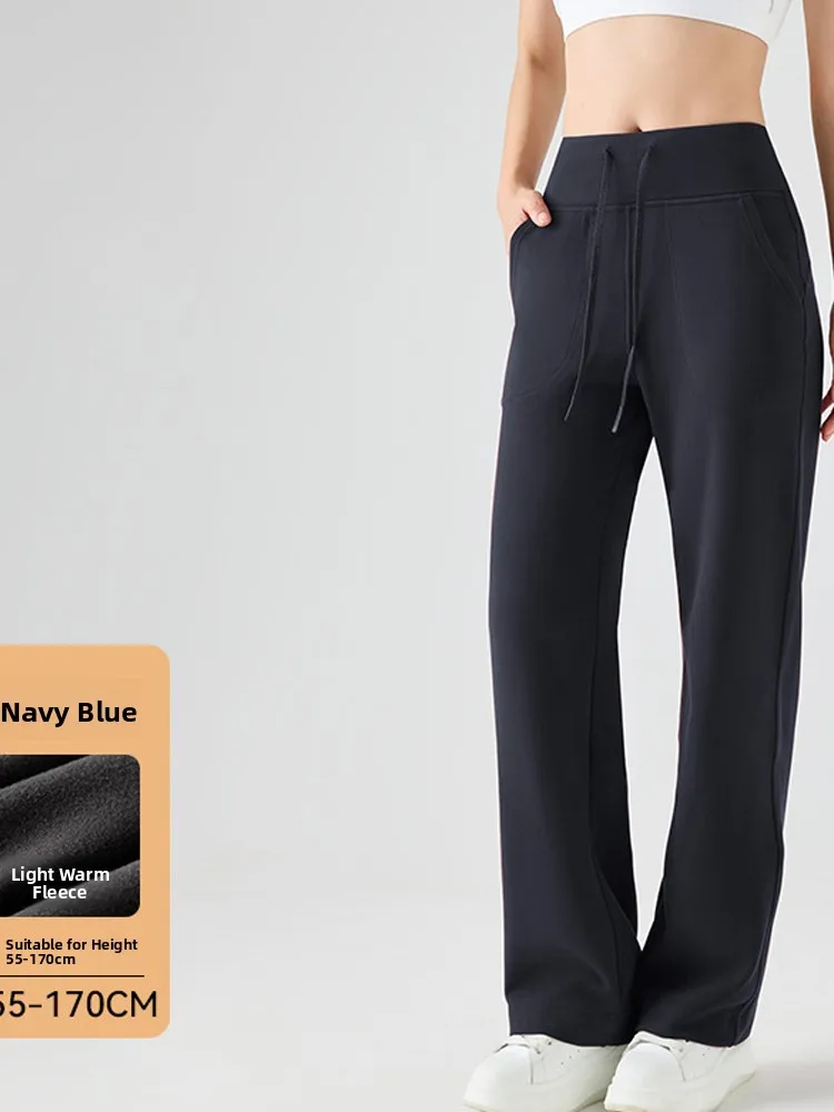 2025 Nuovi pantaloni da donna in pelle arca a vita alta elastici alti foderati in fce yoga gamba dritta fitn controllo della pancia sollevamento del sedere...