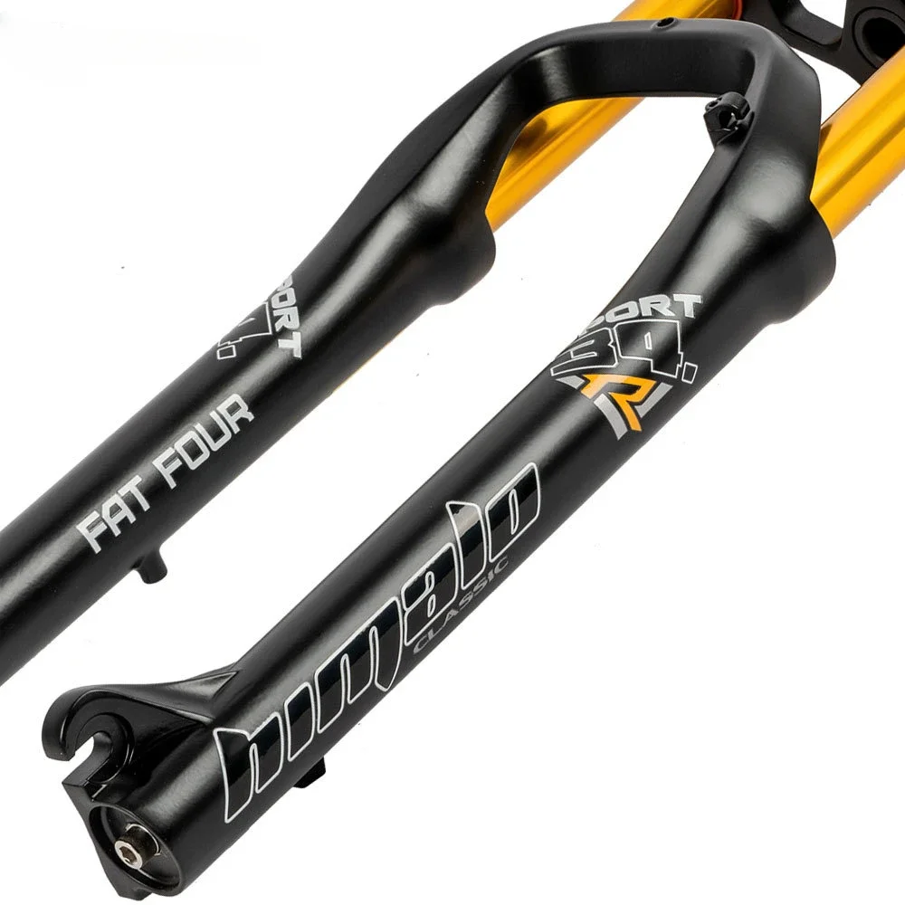 26*4.0 Fat Tire Forks Double Crown Snow Beach Bike Fat Tire Bicycle Air Suspension 135MM QR Fatbike Shock Absorber 180mm Travel