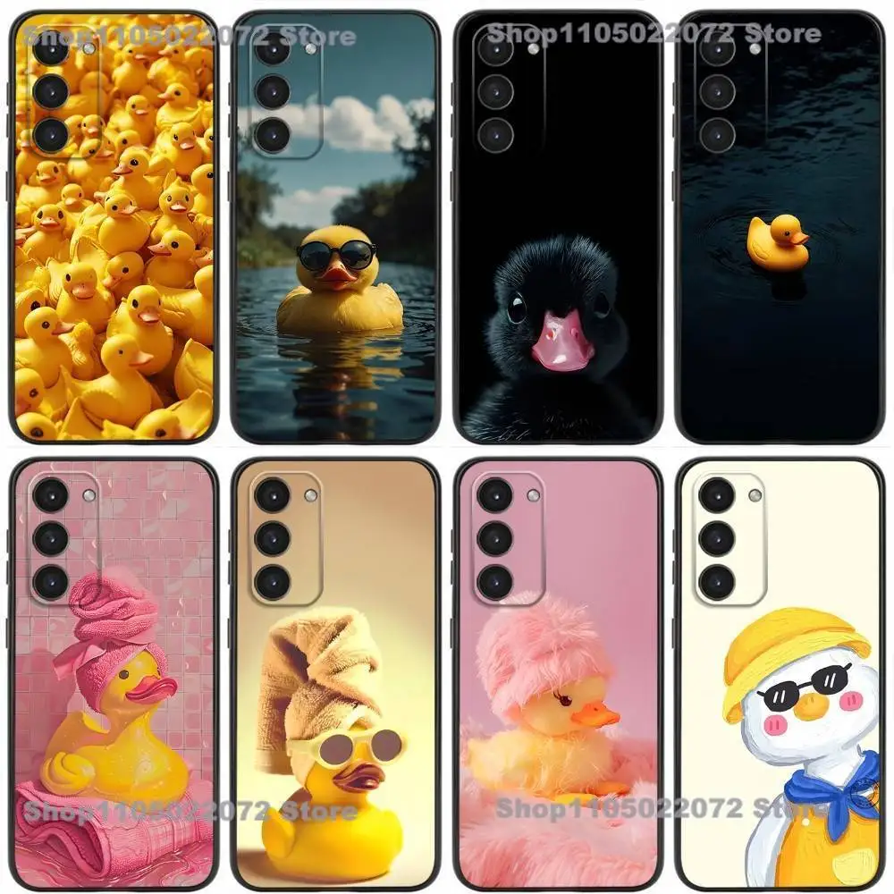 

Cute cool duck Yellow Duck Phone Case For Samsung Galaxy A20,21s,22,31,32,52,53,72,73,80,91 Soft Silicone Black Cover