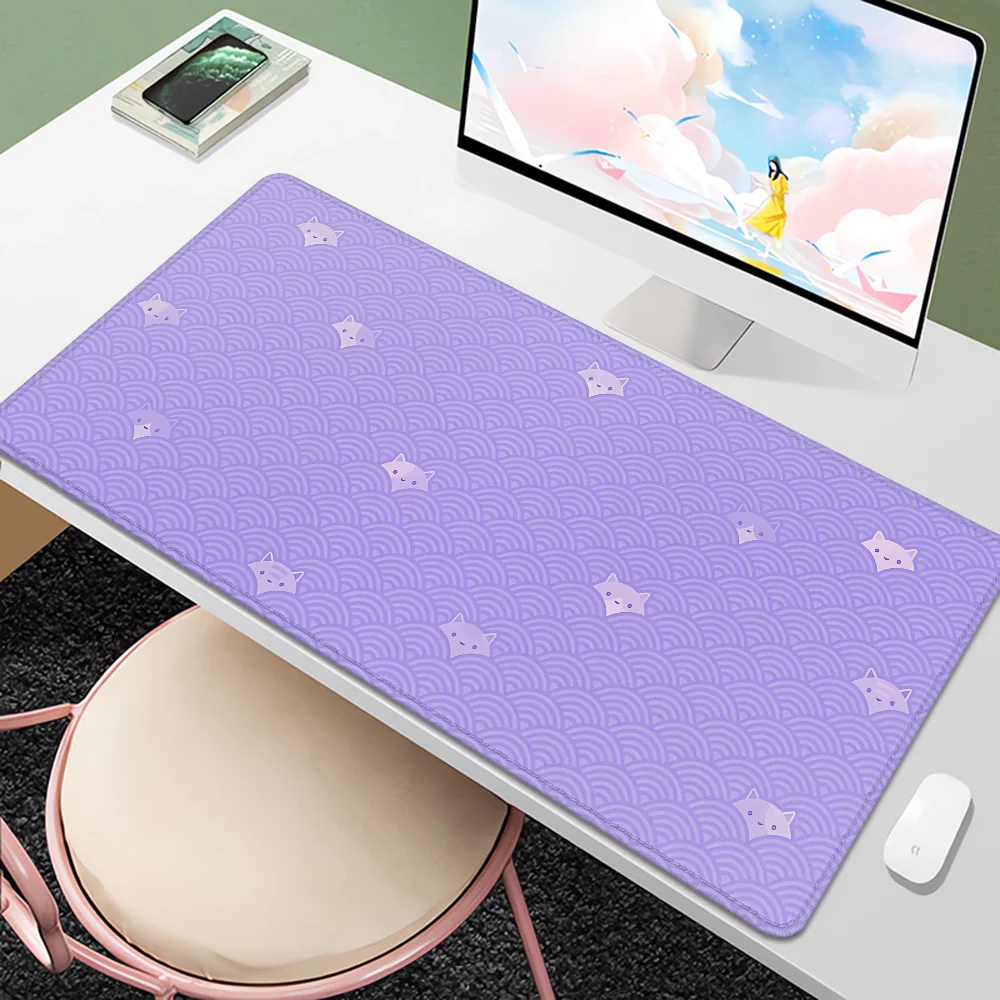 Alas Mouse Komputer Karet Gamer Seigaiha Cat Pc Aksesori Gaming Alas Meja Di Atas Tepi Alas Meja Antiselip Alas Meja Mausepad Alas Meja