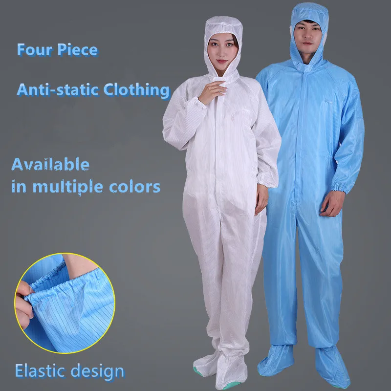 Anti Static Four Piece Work Clothes Dust-free Factory Workshop Dustproof Clothes Spray Paint Clothes