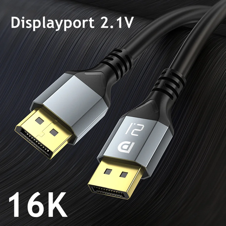 Кабель Displayport 2.1 Кабель 16K DP 8K 120 Гц 4K 240 Гц Ultra HD Видео Аудио Кабель 1,4 В для ноутбука ТВ Xbox Проектор Монитор ПК ТВ