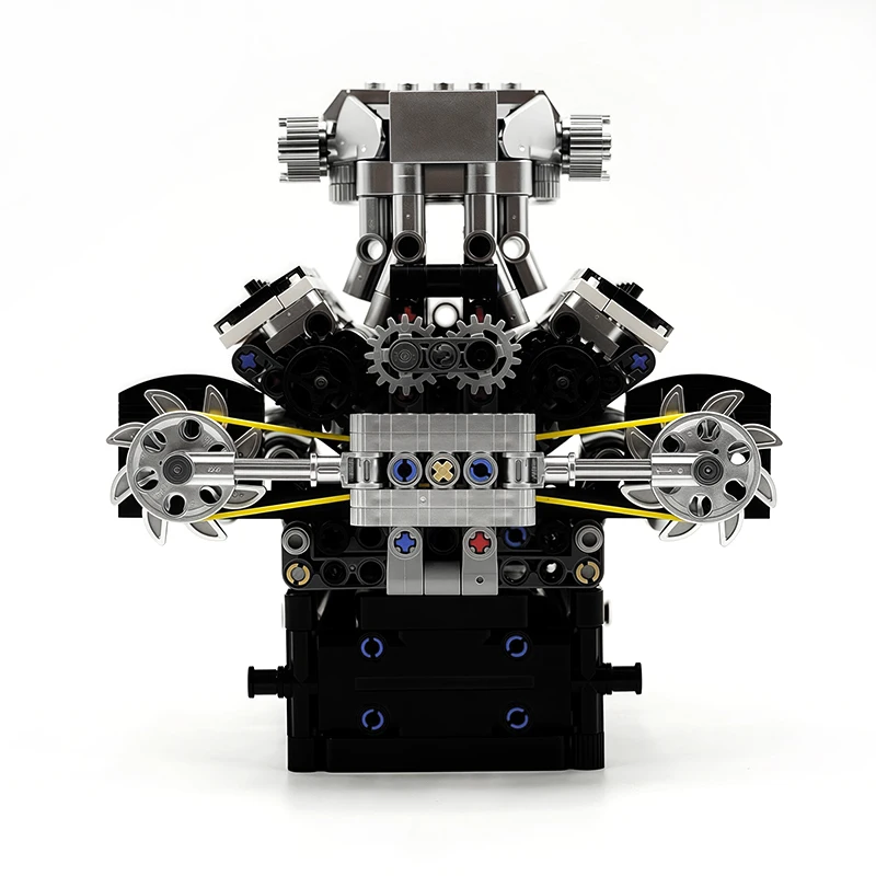 Estilos calientes molde King 10206 MCL V8 bloques de construcción de motor modelo de simulación motorizado técnico accionamiento eléctrico regalos de Navidad