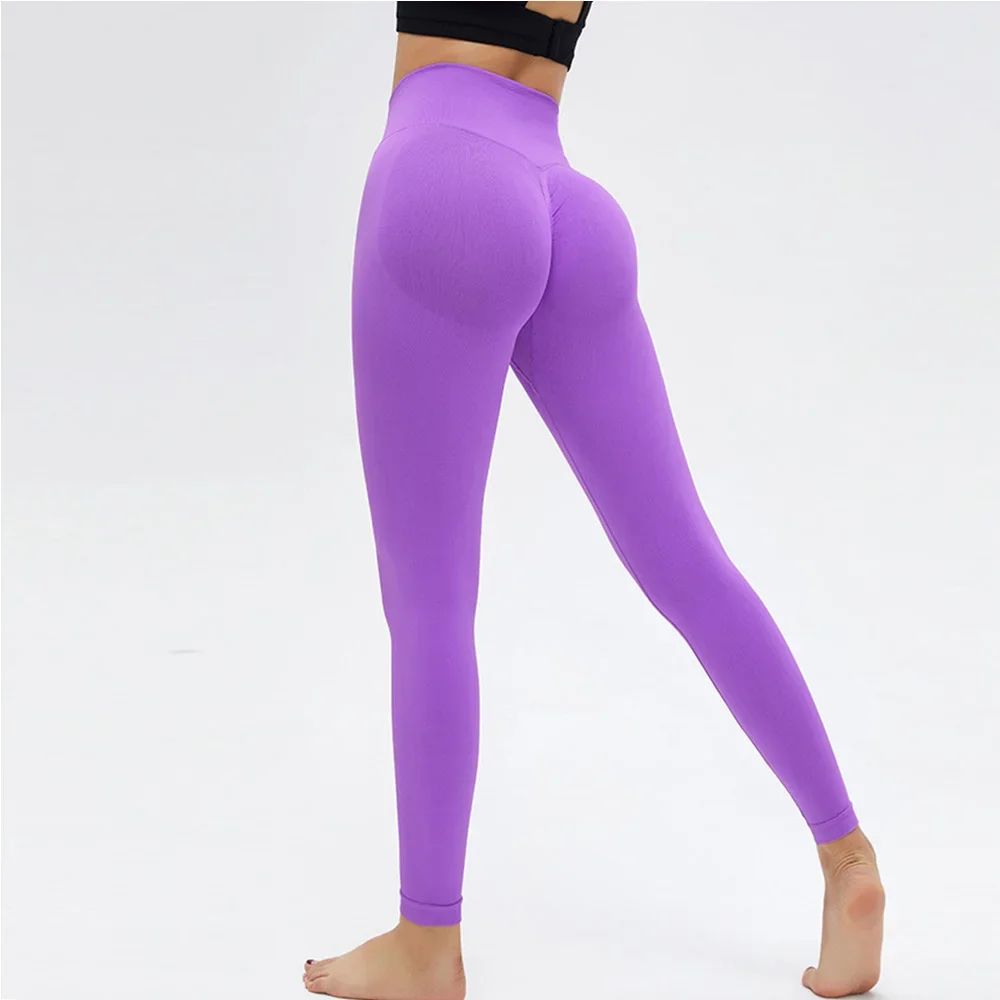 กางเกงโยคะสตรีกีฬากางเกงขายาวผู้หญิงไม่มีรอยต่อเอวสูง Push Up ผู้หญิง Tights ฟิตเนสออกกําลังกาย Leggins Running Gym เสื้อผ้า