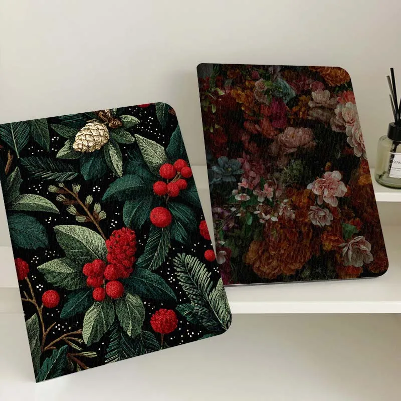 

Christmas Berries Pinecone Gift Tablet Case For Samsung Tab Galaxy S6 S11 A A7 A8 A9 A11 10.1 10.4 10.5 Plus Lite