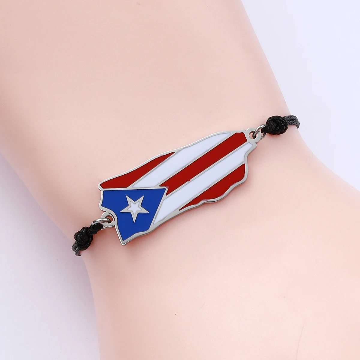 Puerto Rico Map Flag Bracelet Jewelry Stainless Steel PR Puerto Ricans Party Jewelry Gifts