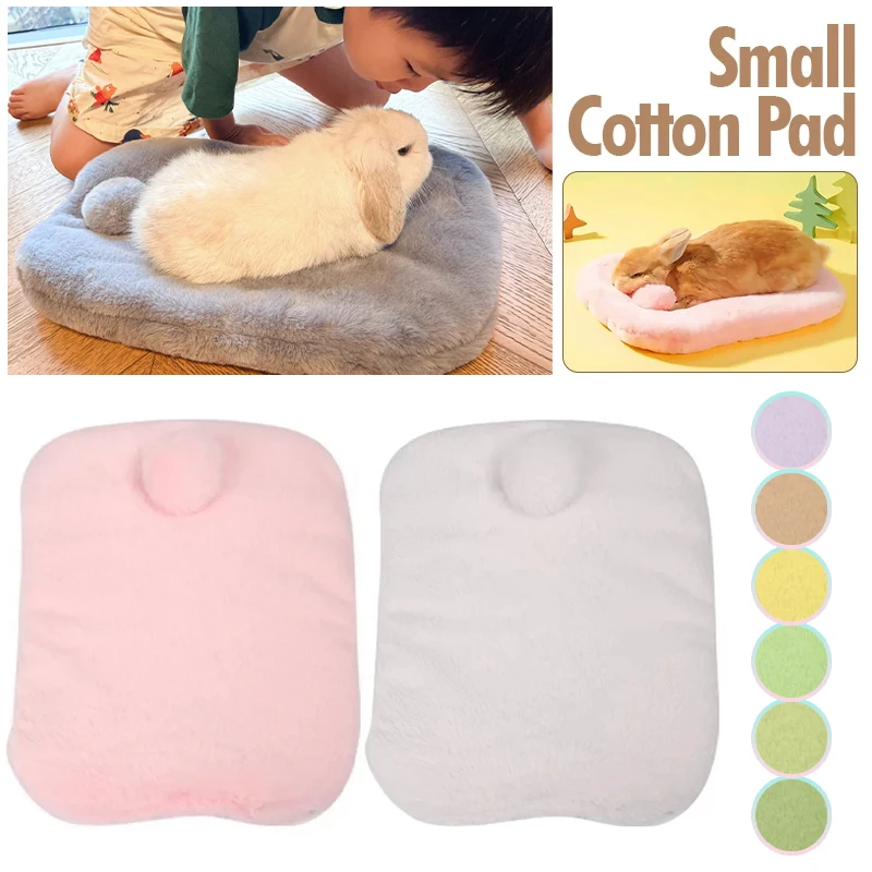 

Rabbit Plush Pet Nest Bed Soft Warm Sleeping Pad for Hamster Chinchilla Bunny Cage Mat Faux Fur House Small Animal Accessory
