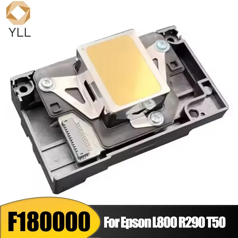 Original F180000 L800 L805 Printhead Print Head DTF UV Printer Spare Parts For EPSON R280 R290 R295 R330 T50 T60 TX650