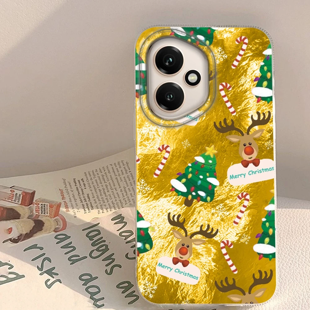 Christmas Elk Cartoon Girls Phone Case For Huawei Honor 400 200 Pro Magic7 6 5 Lite 90 Smart X7c X9c X9a X8a X8b X8c Funda Cover
