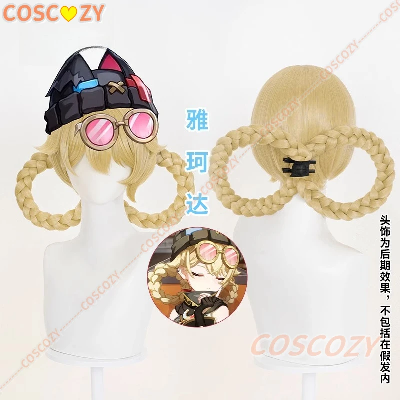 Genshin-Peluca de Cosplay de Jahoda, pelo dorado especial, Yagoda Yagoda, peluca de Cosplay para fiesta de Halloween, accesorios para adultos y mujeres y hombres
